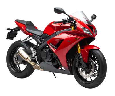 Moto rouge sportive moderne