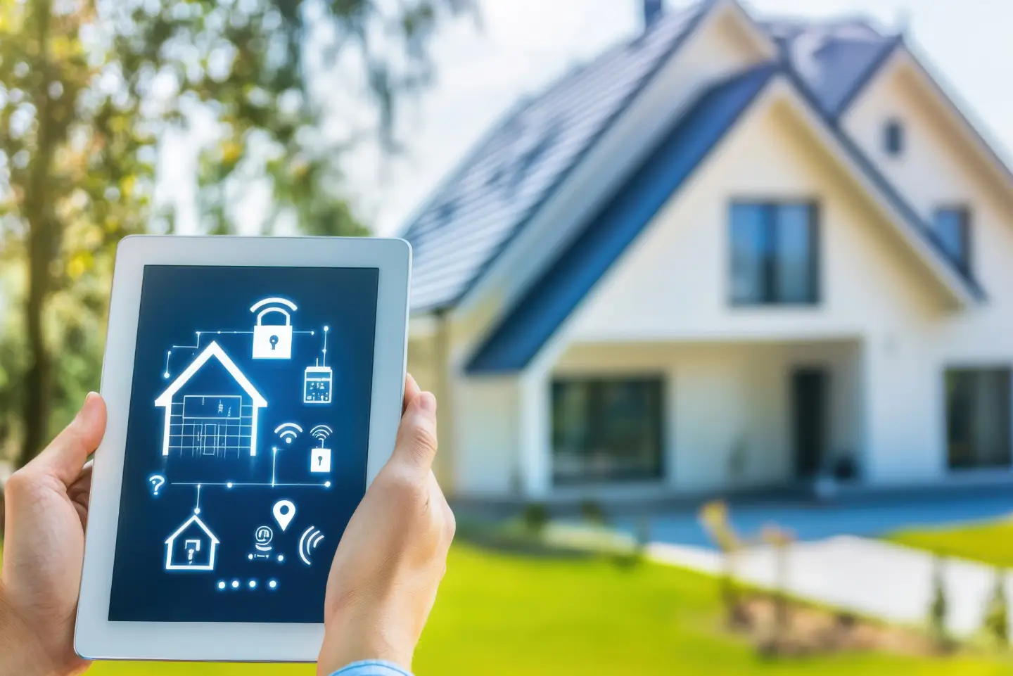 Maison connectée avec tablette