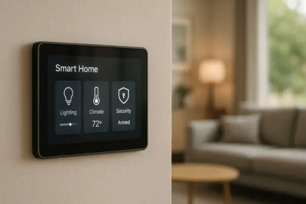 Écran de contrôle d'une maison intelligente